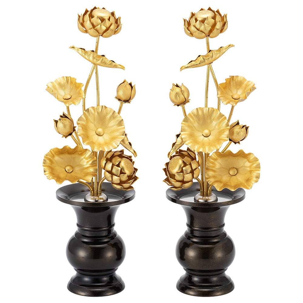 常花　35(仏具、仏壇) Amazon｜仏壇屋 滝田商店 常花 極上品 花立付 7寸(一対) 総高さ